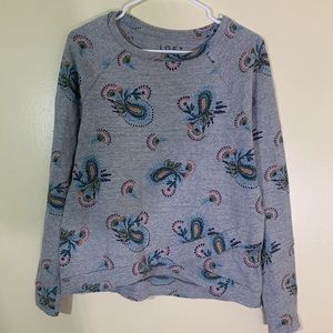 Loft Grey Sweater with Designs